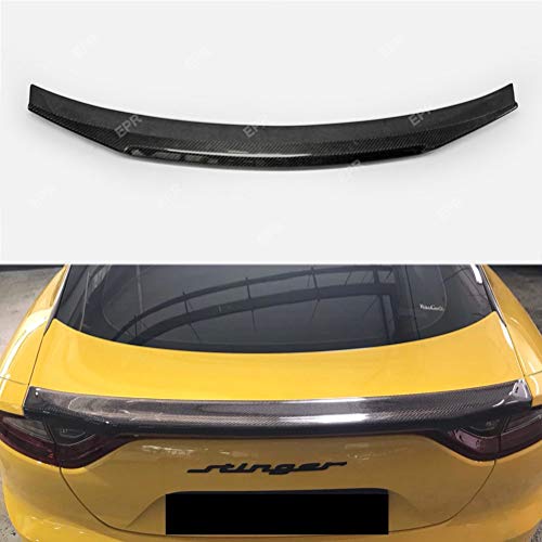 HJHNB Spoiler Trasero de Fibra de Carbono para Kia Stinger 2018 Tipo S, Maletero de Techo Ventana Labio Accesorios Deportivos Kit de carrocería Stinger Tuning Part Spoiler de Carbono para Kia