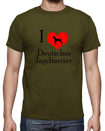 latostadora - Camiseta I Love Deutscher para Hombre Army L