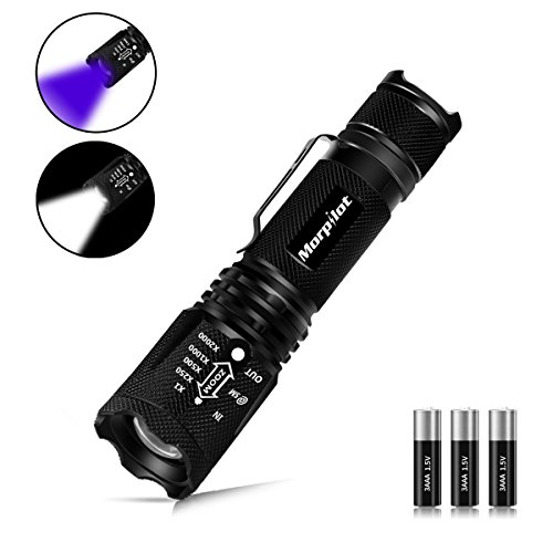 Linterna Táctica y UV 2 en 1, Linterna LED 500LM, Linterna Militar, Luz UV con 4 Modos, Zoom IN/OUT, 395nm, Aluminio, Anti-caída, Impermeable IPX4, 3 Baterías Incluidas Linterna Táctica y UV 2 en 1, Linterna LED 500LM, Linterna Militar, Luz UV con 4 Modos, Zoom IN/OUT, 395nm, Aluminio, Anti-caída, Impermeable IPX4, 3 Baterías Incluidas