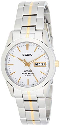 Seiko SGG719P1 - Reloj analógico de caballero de cuarzo con correa de acero inoxidable plateada - sumergible a 100 metros
