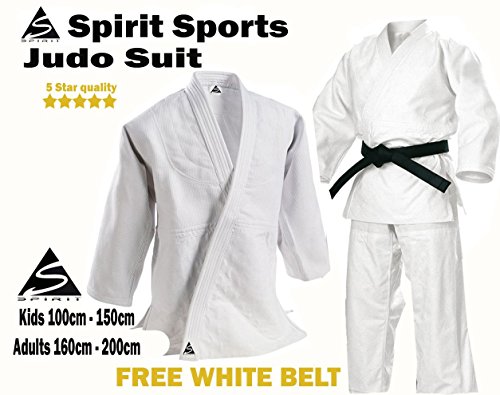 Spirit Traditional Judo Wrap Over Student Uniforme de algodón 4/170 cm