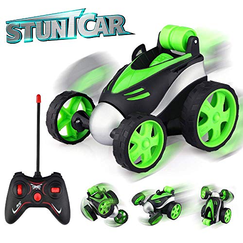 Baztoy Coche Teledirigido, RC Coche Acrobacia Rotación Volteo de 360 Grados, Mini Coches de Juguetes Niños 3 4 5 6 7 8 9 10 11 12 Años, Coche Radiocontrol para Regalos Navidad Cumpleaños