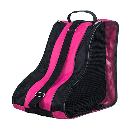 DAZISEN Bolsa para Patines - Mochila Protecciones Patines en Linea Patines de Hielo Skate Bag Unisex Adulto Niño Niña Rosa DAZISEN Bolsa para Patines - Mochila Protecciones Patines en Linea Patines de Hielo Skate Bag Unisex Adulto Niño Niña Rosa