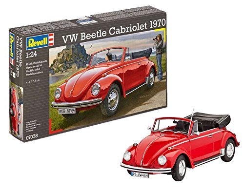 Revell-07078 Volkswagen VW Beetle Cabriolet 1970, Color Rojo (07078)