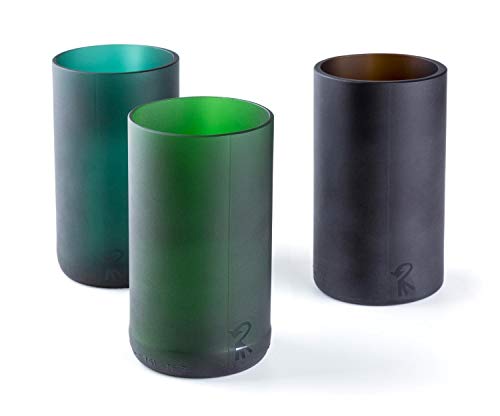 Roca Recicla - Juego de 3 Vasos de Vidrio Reciclado de El Celler de Can Roca
