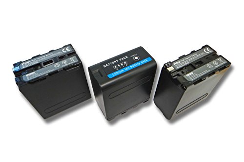 vhbw 3X batería Li-Ion 10400mAh (7.4V) para cámara de vídeo, videocámara Sony Hi8 CCD-TR930, CCD-TR940, CCD-TRT97 como Sony NP-F990.