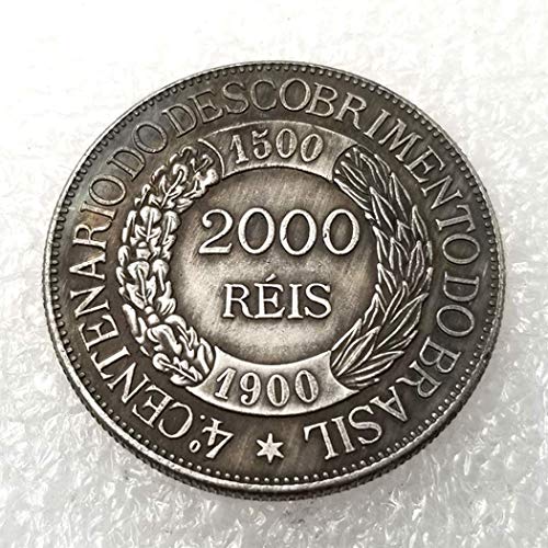 FKaiYin - Moneda de níquel hecha a mano (2000, Brasil) - Moneda conmemorativa de Reis de Brasil, regalo para papá/amigo/marido Futura experiencia