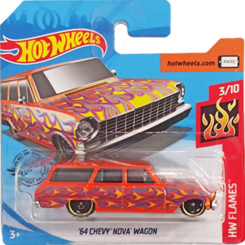 Hot Wheels '64 Chevy Nova Wagon HW Flames 3/10 2020 Hot Wheels '64 Chevy Nova Wagon HW Flames 3/10 2020