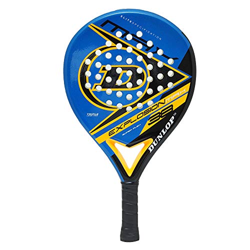 PADEL NUESTRO Pala Dunlop Explosion MAX Azul + Overgrip/Mejores Palas polivalente de Control y Potencia/Raqueta para Hombre y Mujer/Gran manejabilidad y golpeo