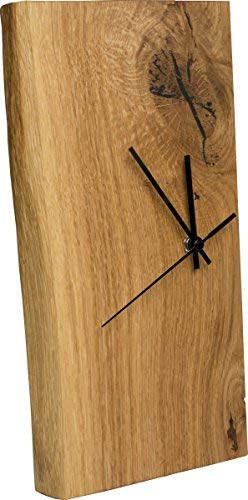 Reloj de pared de madera maciza de roble | reloj de madera real se puede utilizar como reloj de abuelo y reloj de mesa | simple y moderno