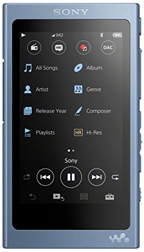 Sony NWA45L - Reproductor de Audio Walkman (16 GB, Hi-Res Audio, DSD, DSEE HX, SMaster HX, NFC, Noise Cancelling Digital, 45 Horas de reproducción de música), Color Azul Lunar