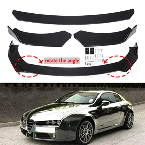 Super11Six Spoiler Parachoques Delantero Compatible con Alfa Romeo Giulia 2000-2020, Delante Alerón Frontal Parachoques Aire Tuning Cup,Black Round Head