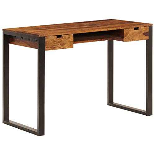 vidaXL Madera Acacia Maciza Escritorio Sheesham y Acero Mobiliario para Estudiar u Ordenador Muebles Casa Oficina Decoración Interiores 100x55x78 cm vidaXL Madera Acacia Maciza Escritorio Sheesham y Acero Mobiliario para Estudiar u Ordenador Muebles Casa Oficina Decoración Interiores 100x55x78 cm