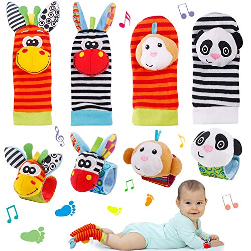 FancyWhoop Sonajeros de Muñeca Bebe Sonajero de Pies y Manos Juguetes de Desarrollo Animal Lindo Calcetines Sonajero para 0-12 Meses Recién Nacido Niño Niñas FancyWhoop Sonajeros de Muñeca Bebe Sonajero de Pies y Manos Juguetes de Desarrollo Animal Lindo Calcetines Sonajero para 0-12 Meses Recién Nacido Niño Niñas
