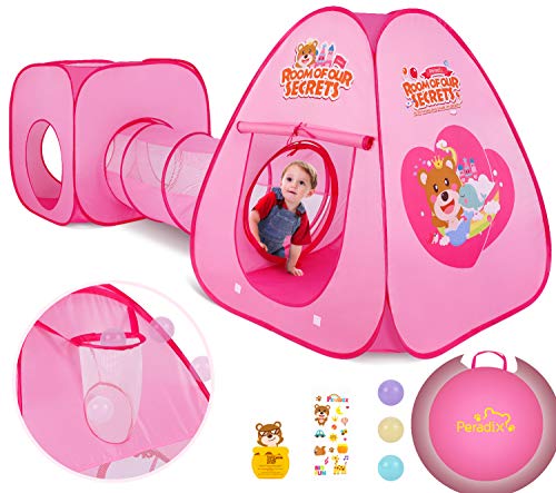 Peradix Tienda de Campaña Infantil con Tunel para Niños,Tiendas de Campaña para Niños,Tunel Infantil con Canasta y Bolas,Jugar Tienda para Interiores/Exteriores Playhouse Peradix Tienda de Campaña Infantil con Tunel para Niños,Tiendas de Campaña para Niños,Tunel Infantil con Canasta y Bolas,Jugar Tienda para Interiores/Exteriores Playhouse