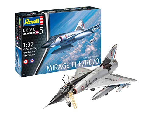Revell 03919 14 Maqueta de Dassault Mirage III S en Escala 1: 32, Niveles 5