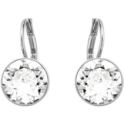 Swarovski Pendientes Bella Mini, blanco, baño de rodio