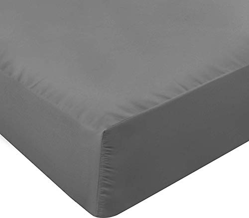 Utopia Bedding Sábana Bajera Ajustable - Bolsillo Profundo - Microfibra Cepillada - (Gris, 150 x 200 cm) Utopia Bedding Sábana Bajera Ajustable - Bolsillo Profundo - Microfibra Cepillada - (Gris, 150 x 200 cm)