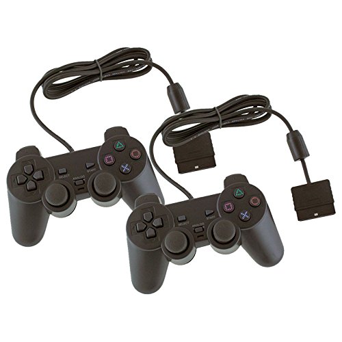 2x mando Dos mandos con cable compatible con Play Station 2 PS2/ PS One/PSII 2x mando Dos mandos con cable compatible con Play Station 2 PS2/ PS One/PSII