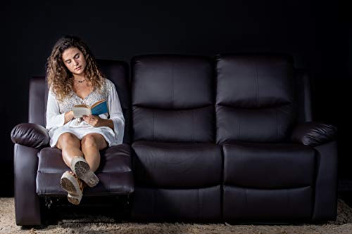 ECODE Sofa Tres Plazas con Masaje Vibrante Programable, Calor Lumbar, Polipiel , Reclinable ECO-8200/3 Negro ECODE Sofa Tres Plazas con Masaje Vibrante Programable, Calor Lumbar, Polipiel , Reclinable ECO-8200/3 Negro