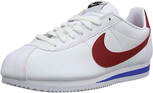 Nike Classic Cortez Leather, Zapatillas para Mujer, Blanco (White/Varsity Red-Varsity Royal 103), 40.5 EU