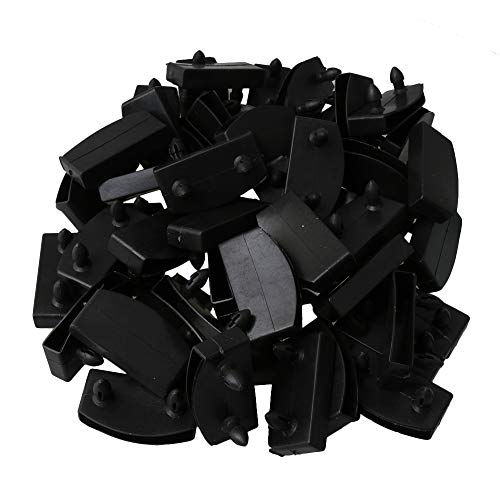 RDEXP - 50 tapas de plástico para sujetar y asegurar las lamas de madera del somier, color negro