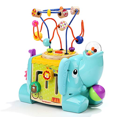 TOP BRIGHT Elefante Centro de Actividades - Cubo Interactivo de 5 Lados para Bebés de 1 año - Mesa de Actividades para Niños y Niñas - Juguete Didáctico para Desarrollo Habilidades Motoras TOP BRIGHT Elefante Centro de Actividades - Cubo Interactivo de 5 Lados para Bebés de 1 año - Mesa de Actividades para Niños y Niñas - Juguete Didáctico para Desarrollo Habilidades Motoras