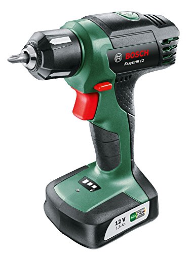 Bosch EasyDrill 12 - Taladro atornillador a batería  (12 V, con batería integrada, Cargador, Punta de destornillador)