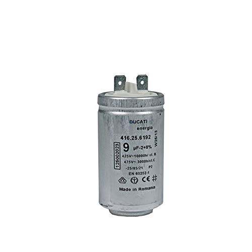 Secador condensador de arranque de motor AEG de Electrolux 9 uF 450V 125002022 1250020227 DUCATI