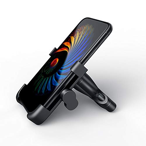 Suxman Soporte Moto Móvil, Bici, Bicicleta, Motocicleta Carretera de Aluminio, Anti Vibración con 360° Soporte Universal Antideslizante para iPhone X, 8/7/6s 6 Plus,Samsung Galaxy S9/S8/ S7,Negro (4