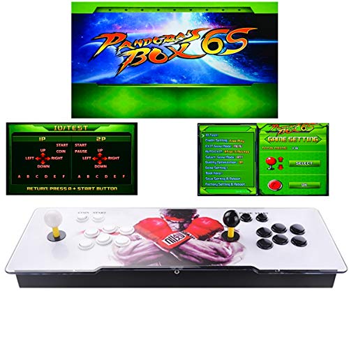 TAPDRA Máquina de vídeo clásica, 2 jugadores Pandora Box 6S Home Arcade Consola 1399 Juegos Todo en 1, Doble Stick
