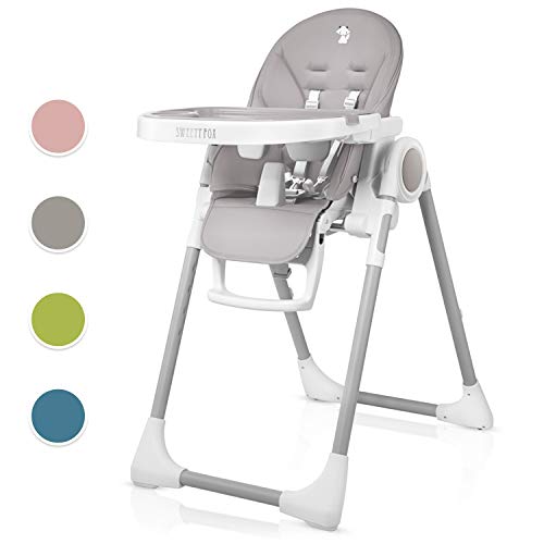 Trona para Bebe Evolutiva, Ajustable y Plegable - 7 Alturas Diferentes, Respaldo para Niño Reclinable 5 Posiciones, Bandeja Extraíble mediante Clip (Limpieza Sencilla), Cojín Bebé Confort Trona para Bebe Evolutiva, Ajustable y Plegable - 7 Alturas Diferentes, Respaldo para Niño Reclinable 5 Posiciones, Bandeja Extraíble mediante Clip (Limpieza Sencilla), Cojín Bebé Confort