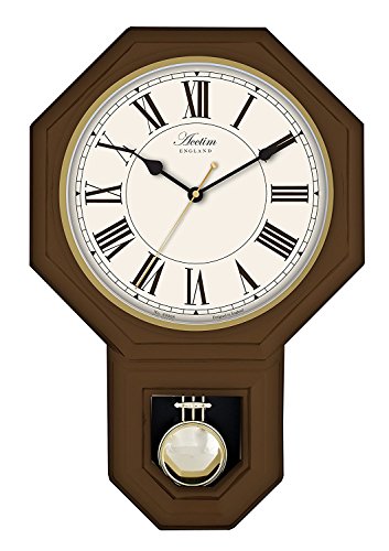 Acctim 28316 Woodstock - Reloj de pared con aspecto de madera oscura