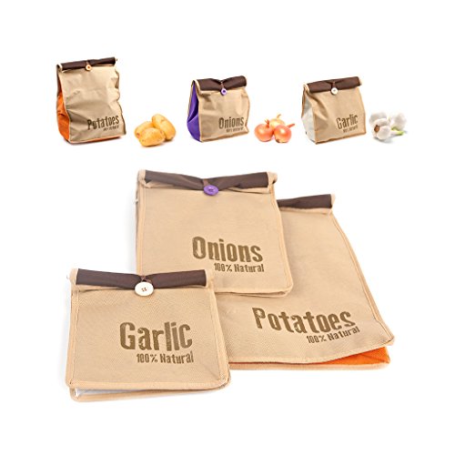 Balvi Bolsas Vegetales Super Fresh Color Marron 3 Bolsas Bolsa para Vegetales Tipo Saco rústico, almacenar Patatas en optimas Condiciones Tela 46x27,5x12 cm Balvi Bolsas Vegetales Super Fresh Color Marron 3 Bolsas Bolsa para Vegetales Tipo Saco rústico, almacenar Patatas en optimas Condiciones Tela 46x27,5x12 cm