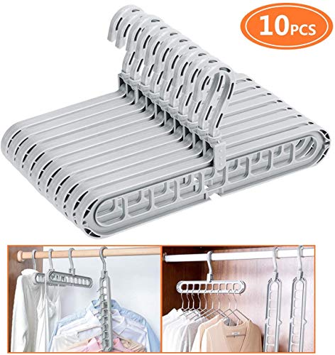 Emooqi Magic Hanger, Perchas Que Ahorran Espacio/Perchas Ropa Organizador,9 Hoyos Perchas De Almacenamiento Plegables,Girar Libremente 360 Grados Soporte para Colgador Emooqi Magic Hanger, Perchas Que Ahorran Espacio/Perchas Ropa Organizador,9 Hoyos Perchas De Almacenamiento Plegables,Girar Libremente 360 Grados Soporte para Colgador