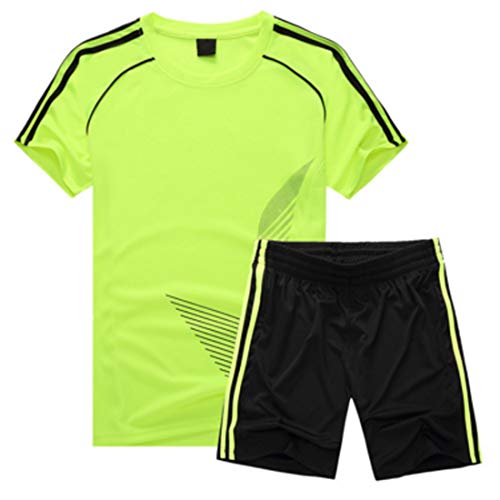 Inlefen Uniforme de Futbol Traje Niño Manga Corta Sudadera y Pantalones Cortos Niños niñas Ropa de Entrenamiento Inlefen Uniforme de Futbol Traje Niño Manga Corta Sudadera y Pantalones Cortos Niños niñas Ropa de Entrenamiento