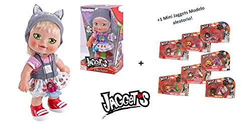 Jaggets - Muñeca Megan Byte 14"/35cm en Caja (Famosa 700013785) + 1 Mini Luminosa Jaggets aleatoria 1'5"/4cm en Blister (Famosa 70014074)