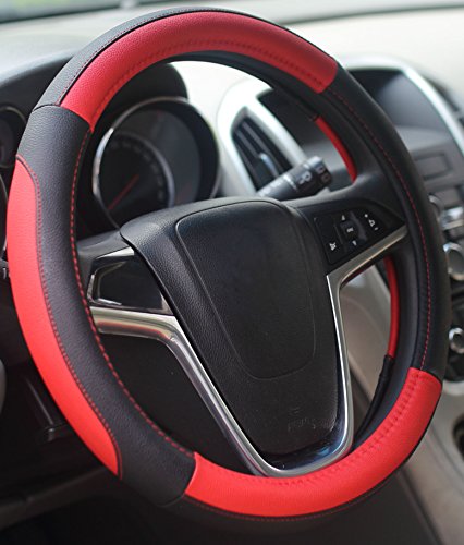 Mayco Bell Coche Fundas Para Volante 38cm Comodidad Durabilidad Seguridad (Negro Rojo) Mayco Bell Coche Fundas Para Volante 38cm Comodidad Durabilidad Seguridad (Negro Rojo)