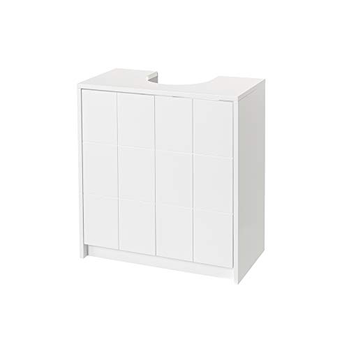 Mueble bajo Lavabo para encastrar de Madera MDF Blanco contemporáneo, de 56x30x60 cm - LOLAhome Mueble bajo Lavabo para encastrar de Madera MDF Blanco contemporáneo, de 56x30x60 cm - LOLAhome