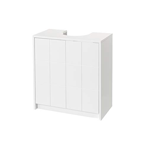 Mueble bajo Lavabo para encastrar de Madera MDF Blanco contemporáneo, de 56x30x60 cm - LOLAhome