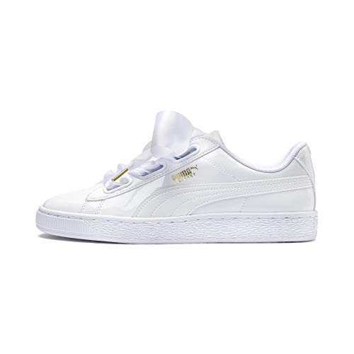 PUMA Basket Heart Patent WN'S, Zapatillas para Mujer, Blanco White White, 38 EU