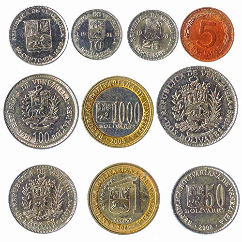 10 Monedas de la República Bolivariana de Venezuela. América del Sur Antigua Monedas coleccionables Centimos, Bolivares. Ideal para Banco DE Moneda, SOSTENEDORES DE Moneda Y Album DE Monedas 10 Monedas de la República Bolivariana de Venezuela. América del Sur Antigua Monedas coleccionables Centimos, Bolivares. Ideal para Banco DE Moneda, SOSTENEDORES DE Moneda Y Album DE Monedas