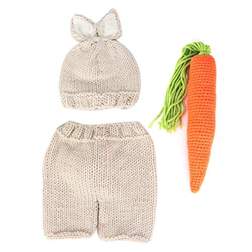 Bebé accesorios de fotografía hechos a mano de punto de ganchillo conejito gorras pantalones foto traje traje prop para niñas recién nacidas Bebé accesorios de fotografía hechos a mano de punto de ganchillo conejito gorras pantalones foto traje traje prop para niñas recién nacidas