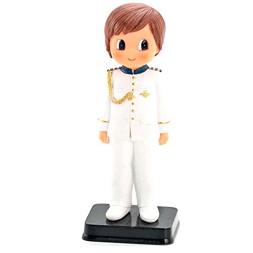 Muñeco para la tarta niño Comunión con traje blanco con adornos azul y dorado.Recuerdo figura pastel Primera Comunión niño Muñeco para la tarta niño Comunión con traje blanco con adornos azul y dorado.Recuerdo figura pastel Primera Comunión niño