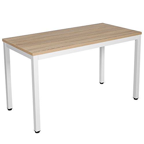 VASAGLE Mesa de Ordenador Mesa de Estudio Mesa de Comedor 120 x 60 x 76 cm Madera Natural y Blanco LWD64N VASAGLE Mesa de Ordenador Mesa de Estudio Mesa de Comedor 120 x 60 x 76 cm Madera Natural y Blanco LWD64N