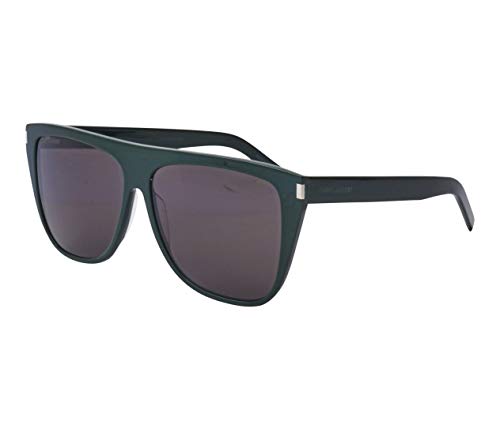 Yves Saint Laurent SL-1-SLIM 006 - Gafas de sol, color verde oscuro y gris Yves Saint Laurent SL-1-SLIM 006 - Gafas de sol, color verde oscuro y gris