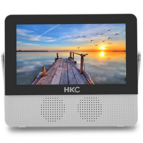 HKC P7H6 Mini TV portátil (TV HD de 7 Pulgadas) HDMI + USB, 60Hz, Reproductor Multimedia, batería incorporada, Cargador de Coche de 12 V, Antena portátil