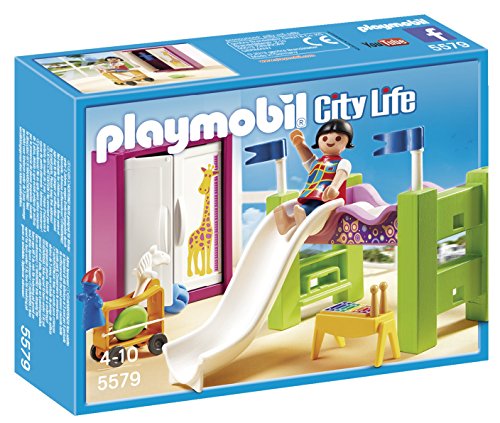 PLAYMOBIL Mansión Moderna Habitación de los niños con litera y tobogán, playset (5579)