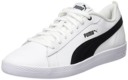 PUMA Smash WNS V2 L, Zapatillas para Mujer, Blanco White Black, 38 EU
