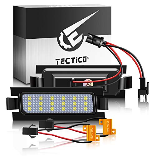 TECTICO LED Luces matrícula coche E-Mark ECE Blanco puro canbus No hay error Luz de matrícula para Pro Ceed 2 Accent Elantra GT Hatchback I30 (GD) CW (GD) 5D hatchback wagon,2 Piezas